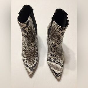Quid Snakeskin Ankle Boots Size 7.5